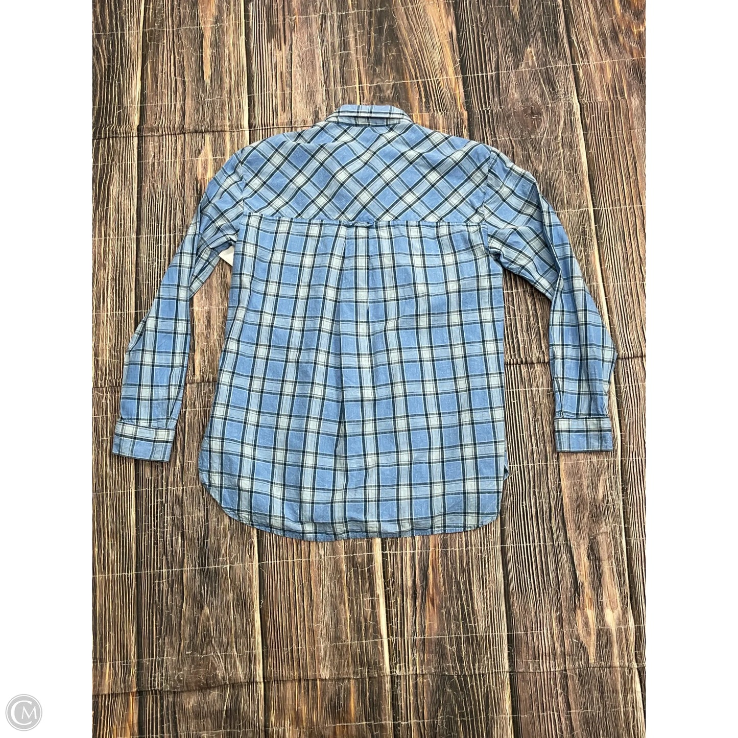 Top Long Sleeve By Pilcro In Blue, Size: S
