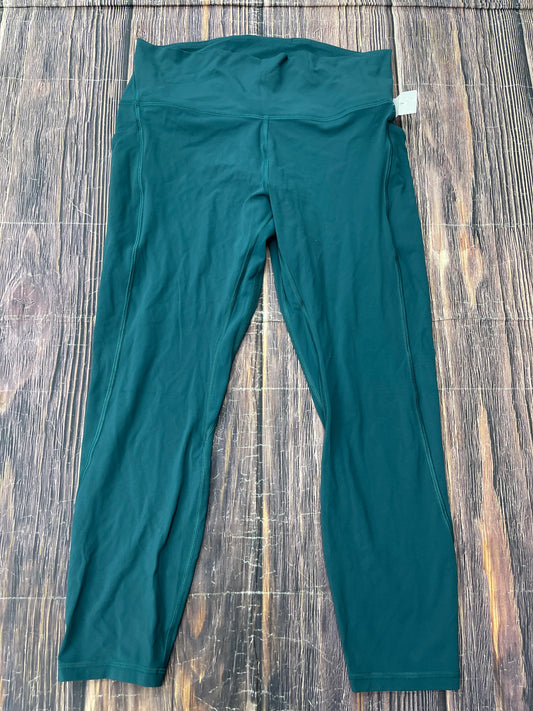 Athletic Leggings By Lululemon In Green, Size: L