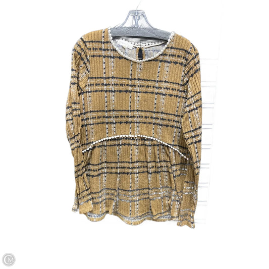 Top Long Sleeve By Clothes Mentor In Tan, Size: M