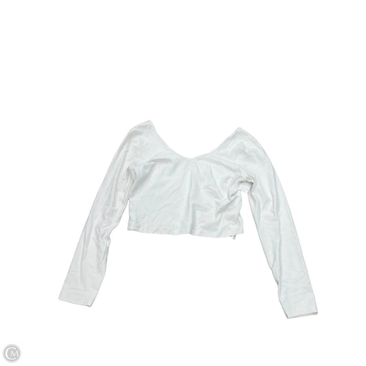 Athletic Top Long Sleeve Crewneck By Lululemon In White, Size: M