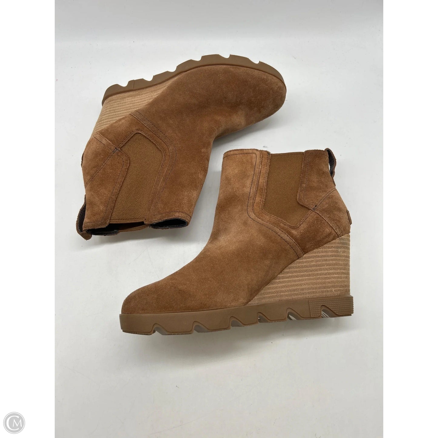 Boots Ankle Heels By Sorel In Brown, Size: 9.5