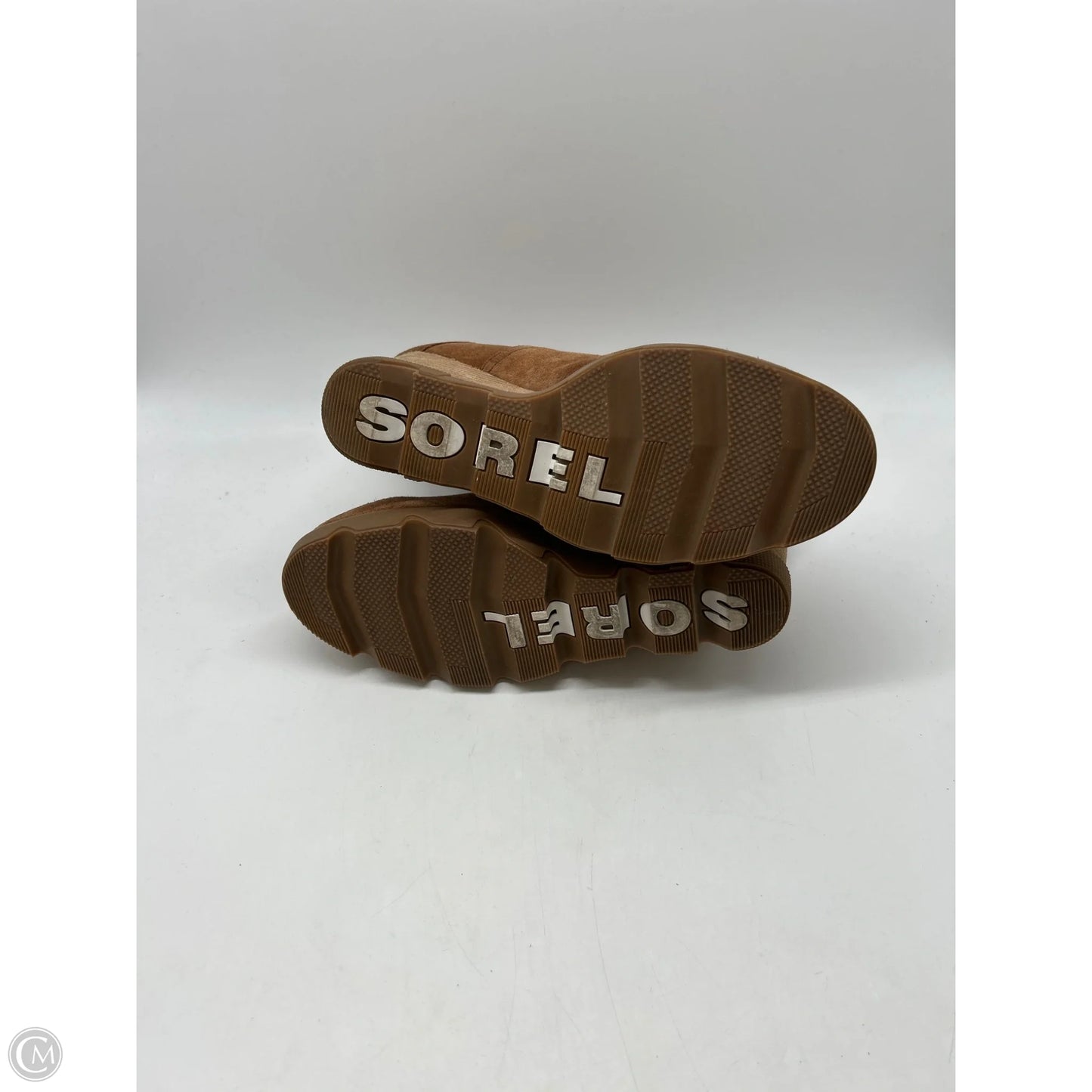 Boots Ankle Heels By Sorel In Brown, Size: 9.5