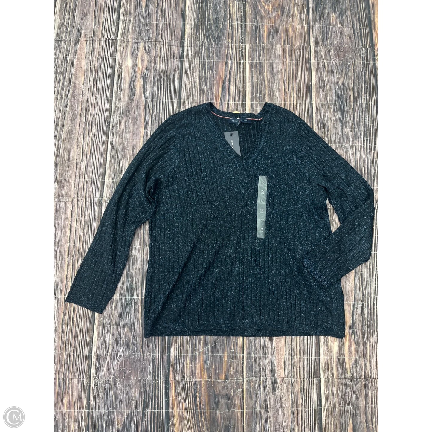 Sweater By Tommy Hilfiger In Black, Size: 1x