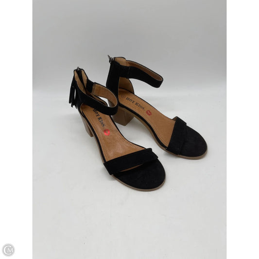 Sandals Heels Block By Hot Kiss In Black, Size: 8
