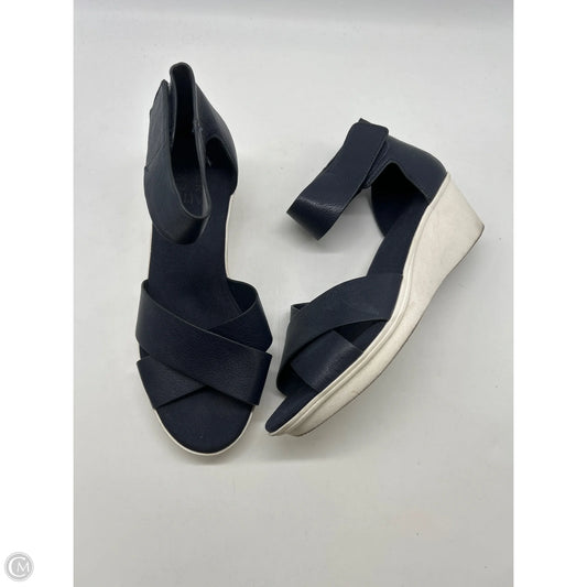 Sandals Heels Wedge By Naturalizer In Blue, Size: 8.5