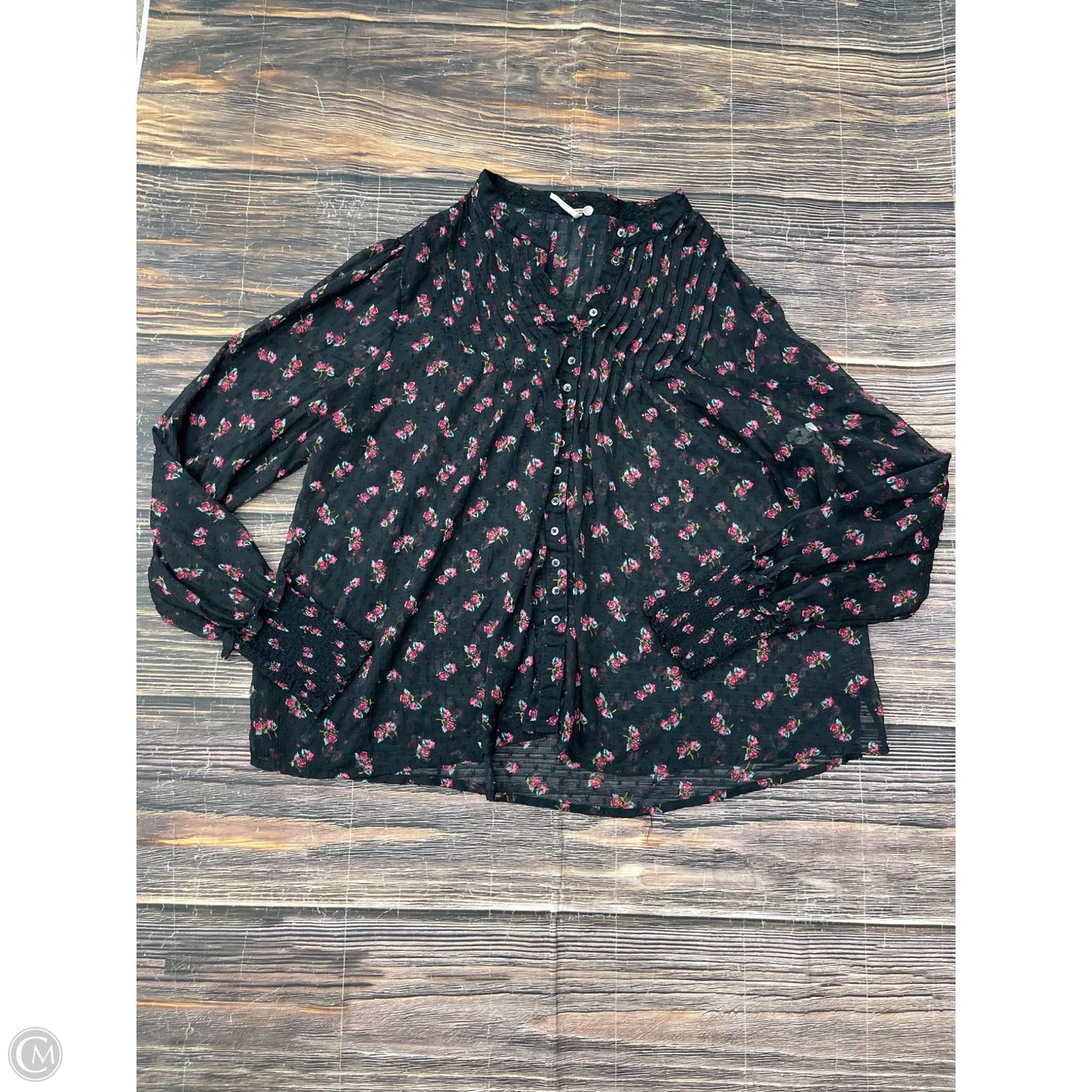 Top Long Sleeve By Free People In Navy, Size: L