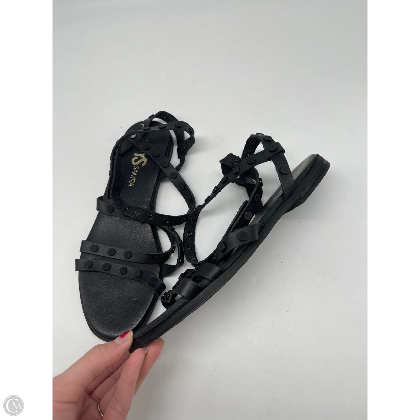 Sandals Flats By Cma In Black, Size: 7