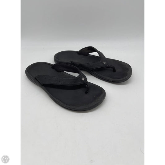Sandals Flip Flops By Olukai In Black, Size: 8