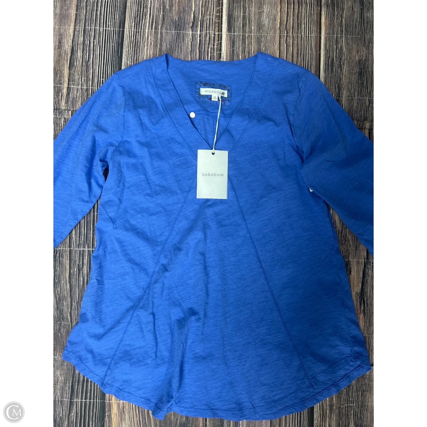 Top 3/4 Sleeve By Clothes Mentor In Blue, Size: M