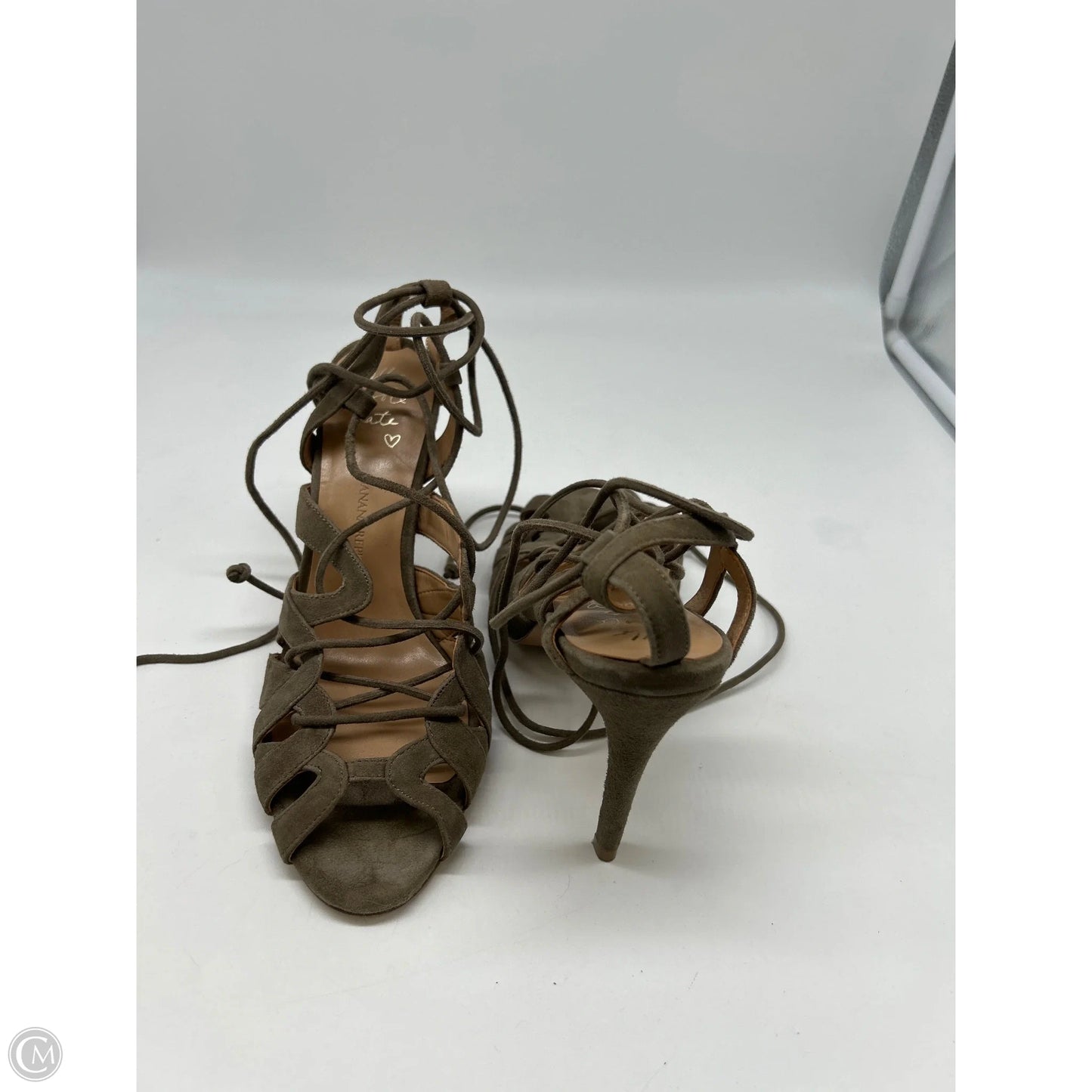 Sandals Heels Stiletto By Banana Republic In Green, Size: 9.5