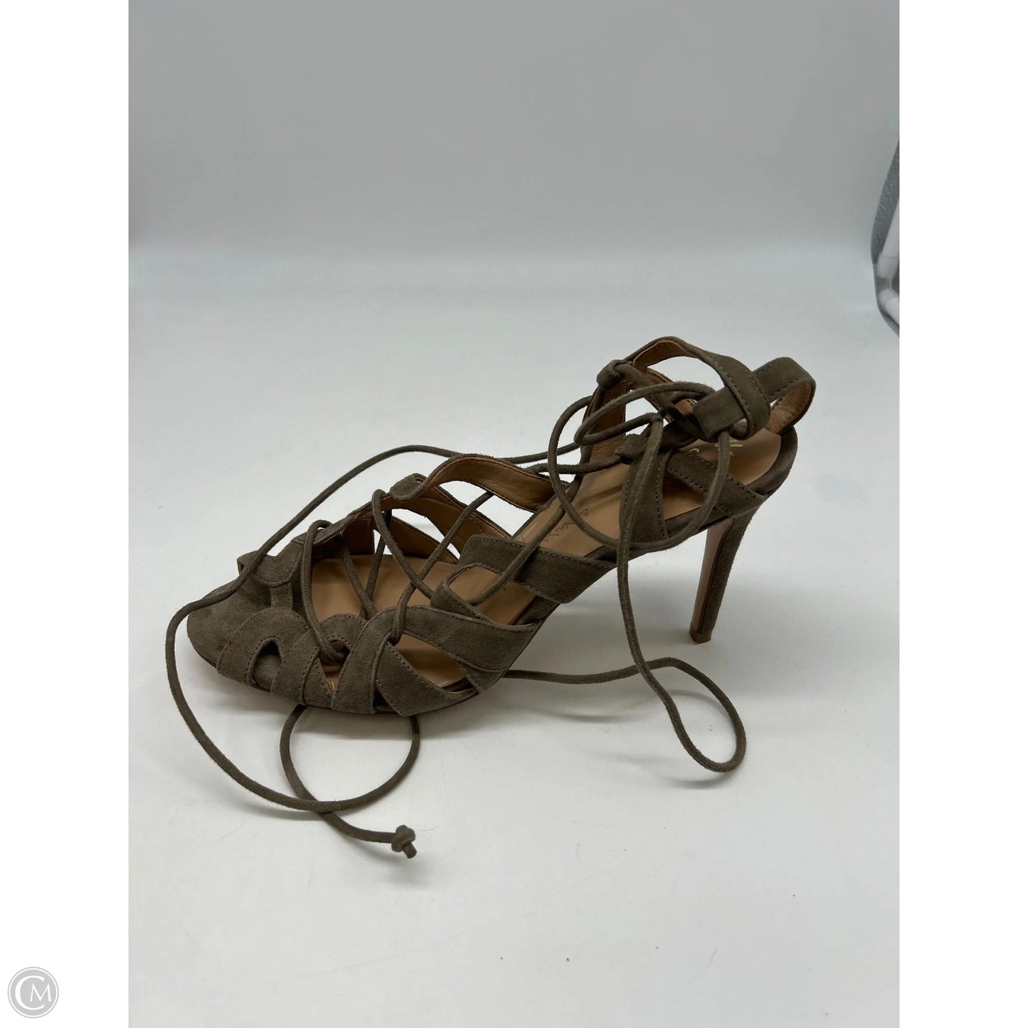 Sandals Heels Stiletto By Banana Republic In Green, Size: 9.5