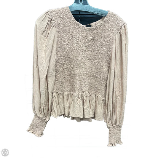 Top Long Sleeve By Dear John In Brown, Size: M