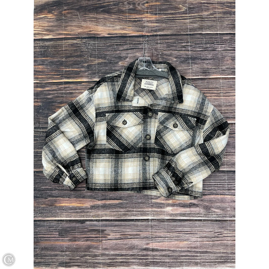 Jacket Shirt By Clothes Mentor In Tan, Size: L