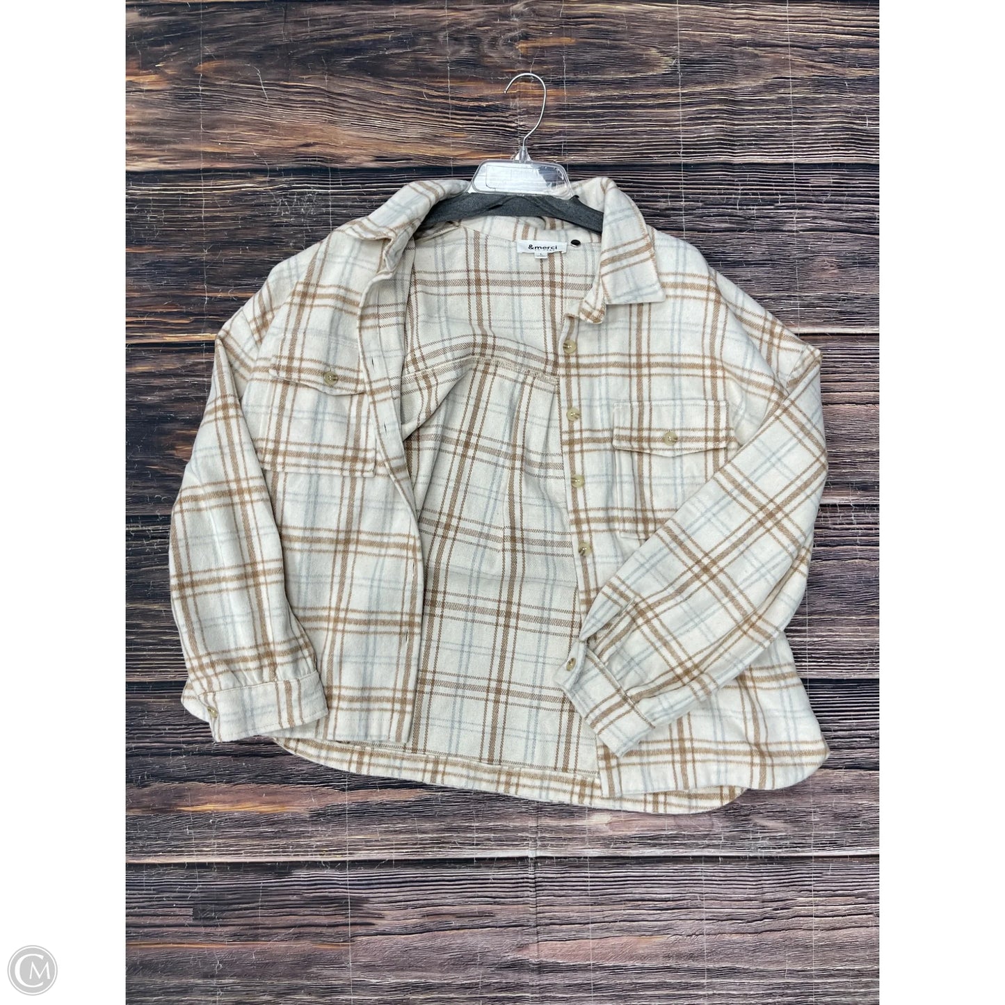 Jacket Shirt By &merci In Tan, Size: L