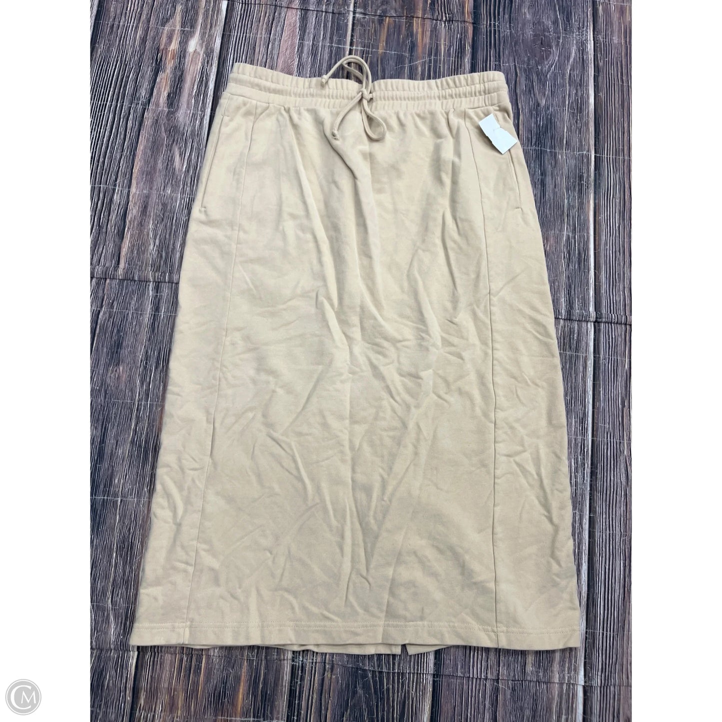 Skirt Midi By Clothes Mentor In Tan, Size: Xl