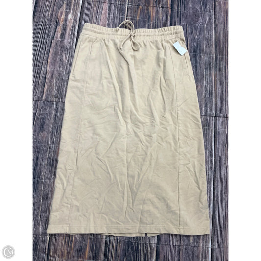 Skirt Midi By Clothes Mentor In Tan, Size: Xl