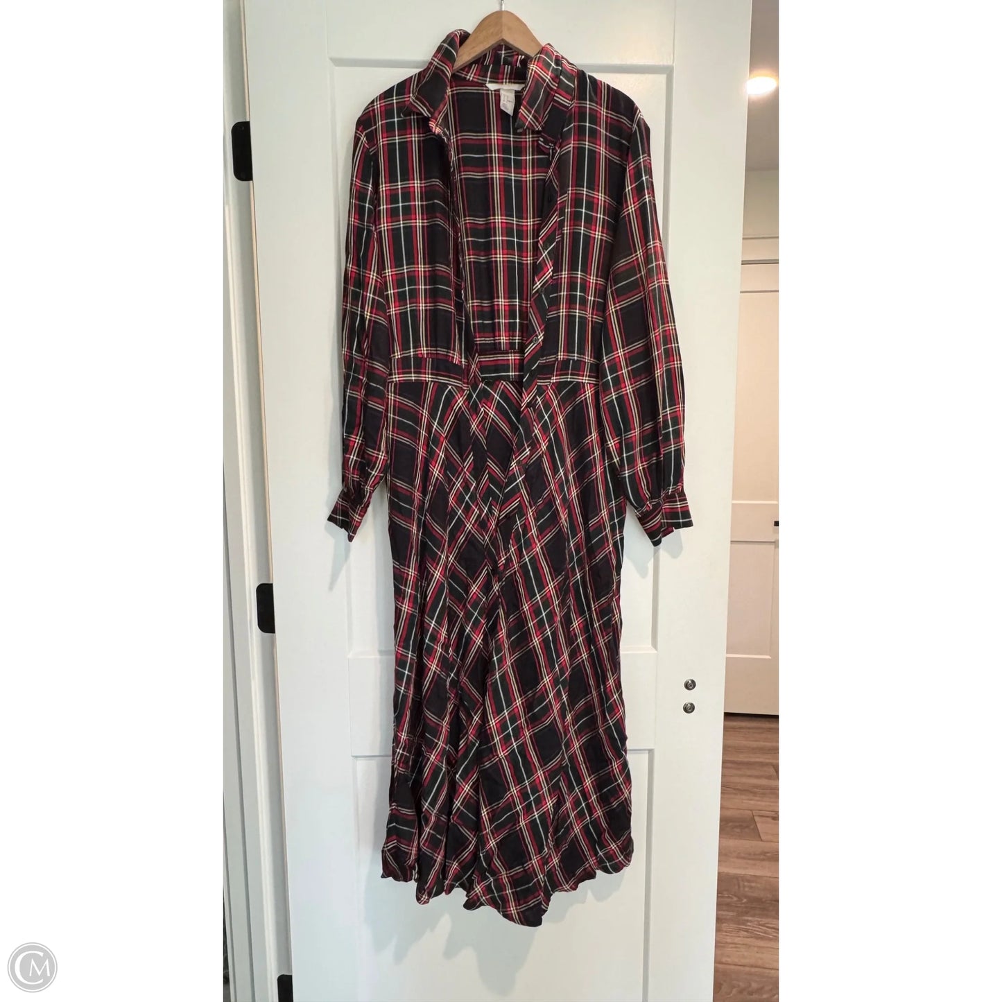 Dress Casual Maxi By H&m In Plaid Pattern, Size: M