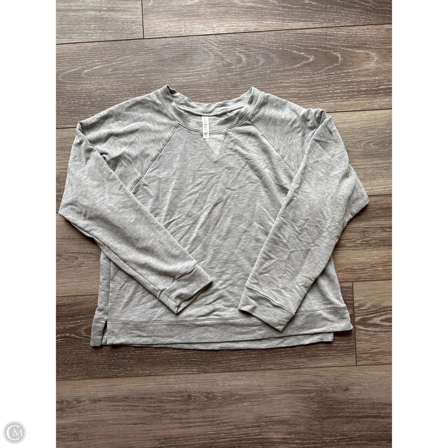 Top Long Sleeve By Clothes Mentor In Grey, Size: L