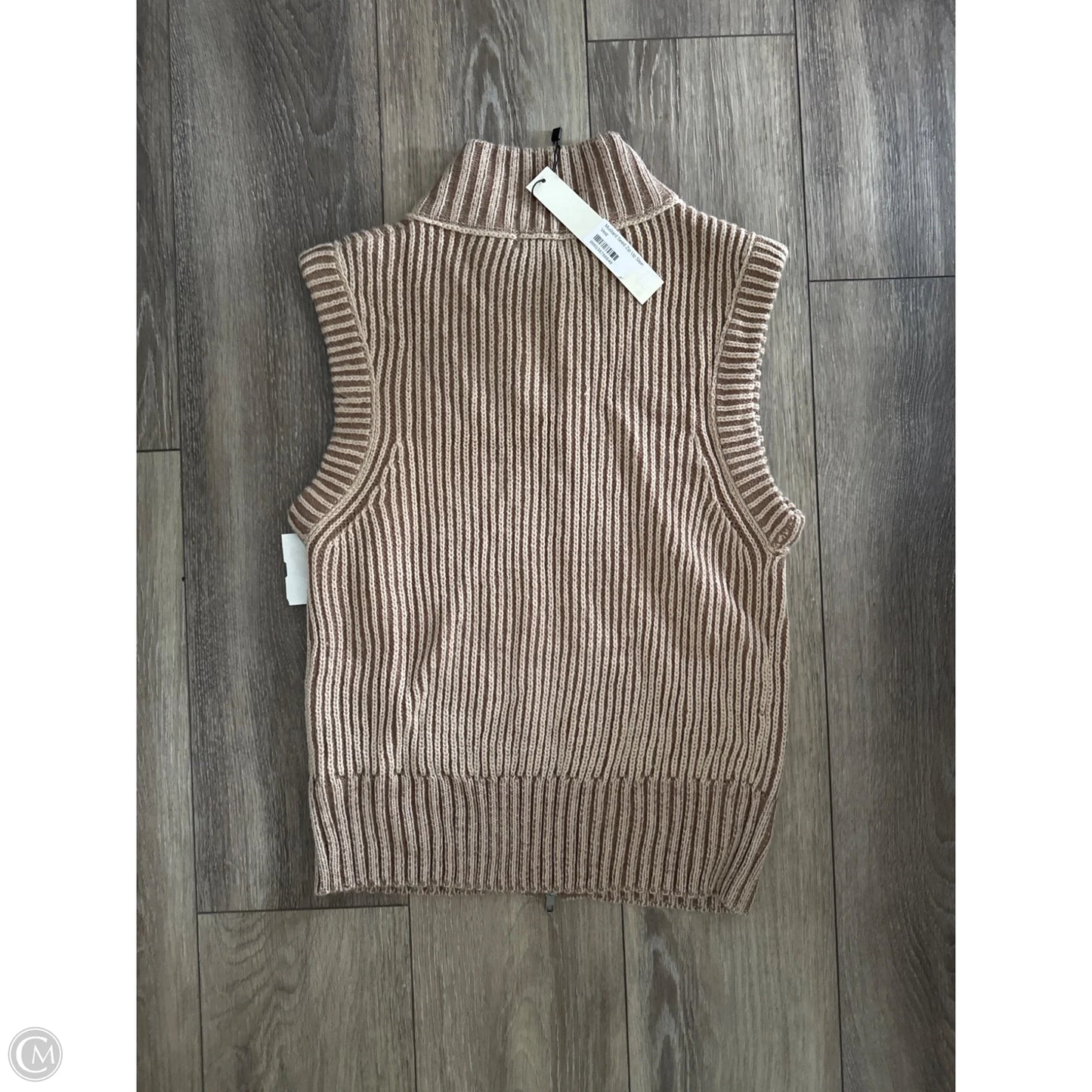 Vest Sweater By Mustard Seed In Tan, Size: L