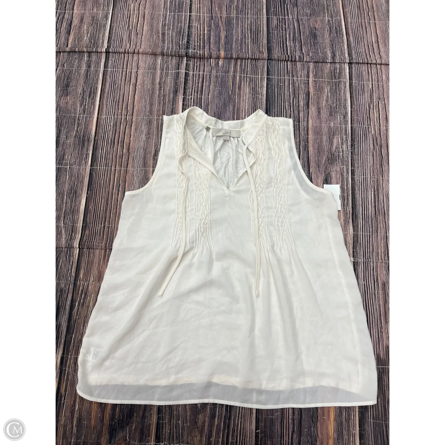 Tank Top By Loft In Cream, Size: S