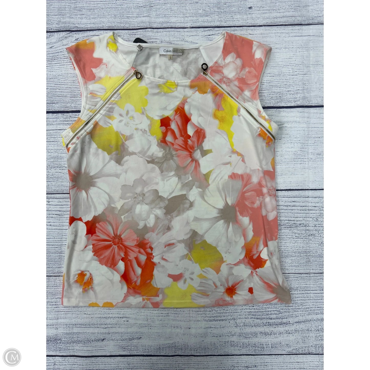 Tank Top By Calvin Klein In White, Size: L