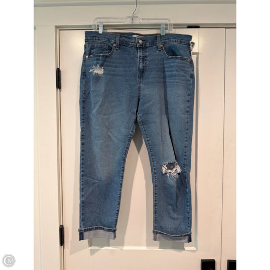 Jeans Boyfriend By Levis In Blue Denim, Size: 12
