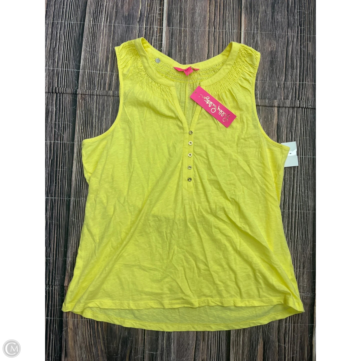 Tank Top Designer By Lilly Pulitzer In Yellow, Size: Xl