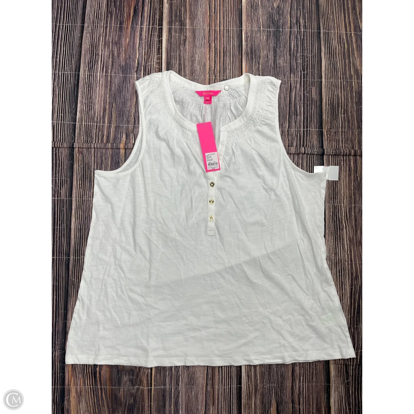 Tank Top Designer By Lilly Pulitzer In White, Size: 1x