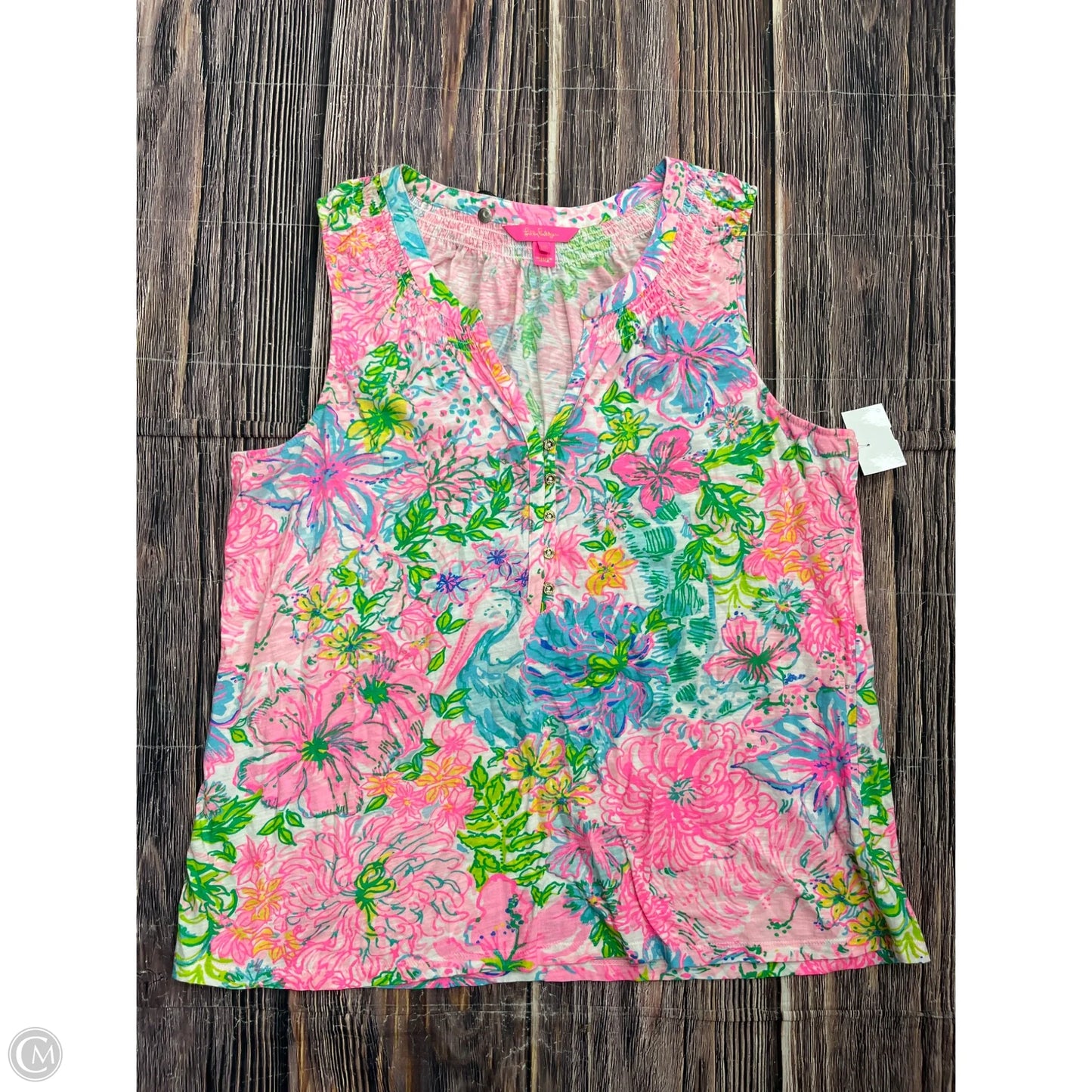 Tank Top Designer By Lilly Pulitzer In Pink, Size: 1x