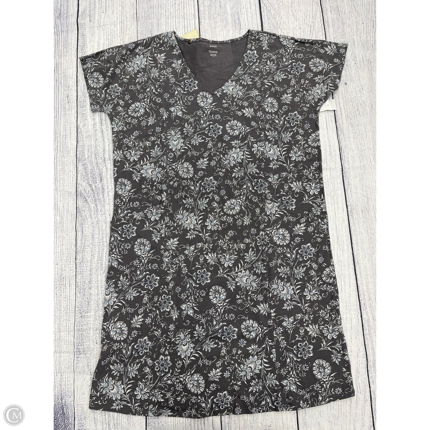 Dress Casual Midi By Pure Jill In Grey, Size: Xl