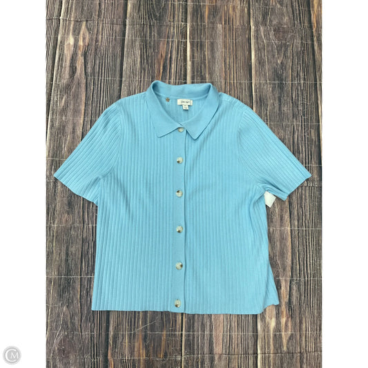 Sweater Short Sleeve By On 34th In Blue, Size: 1x