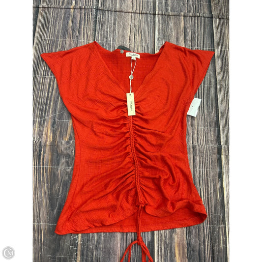 Top Short Sleeve By Max Studio In Red, Size: S