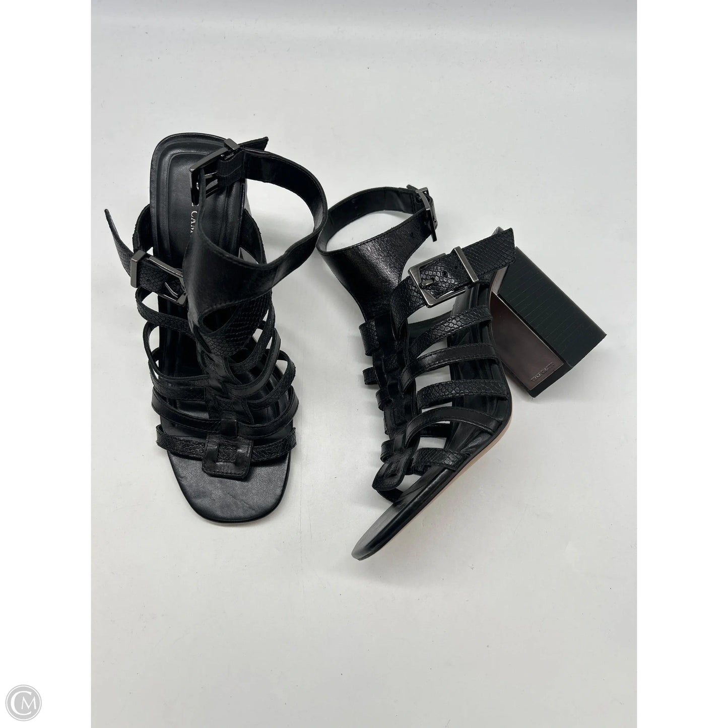 Sandals Heels Block By Vince Camuto In Black, Size: 7