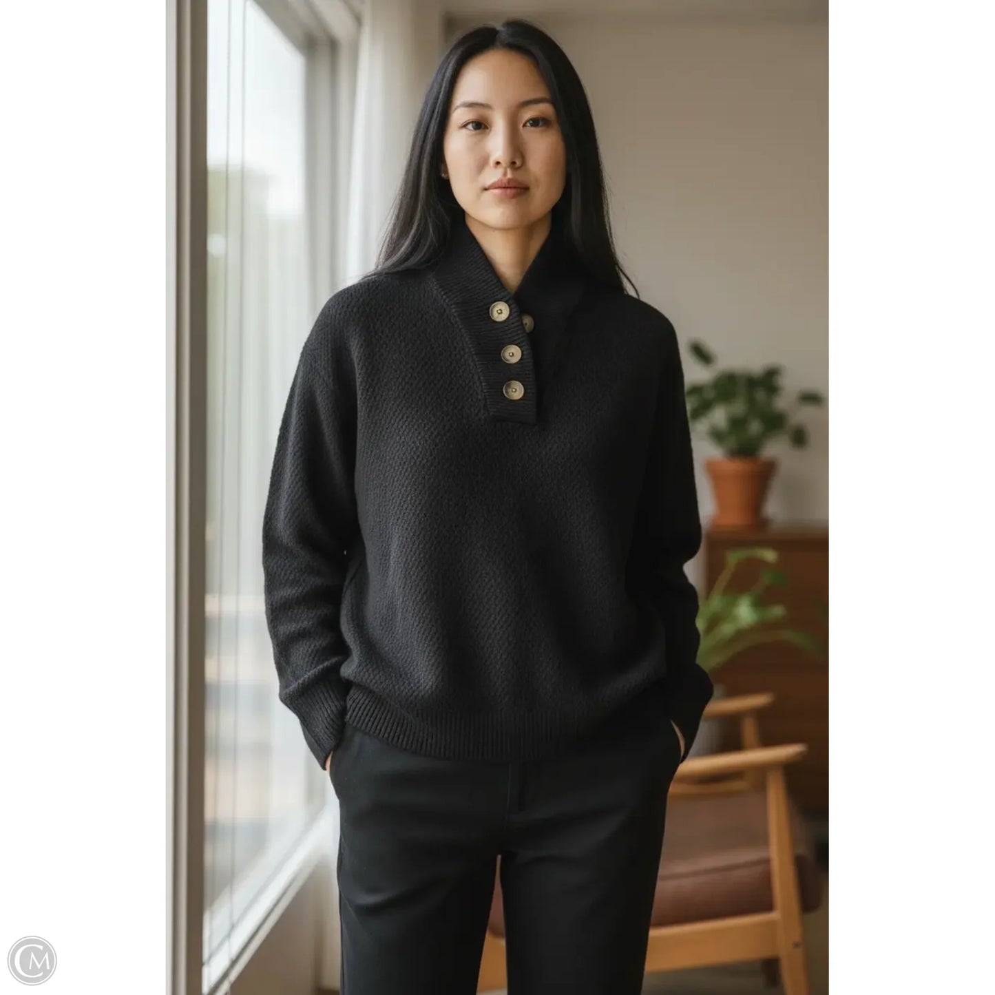 Sweater By Cmb In Black, Size: S
