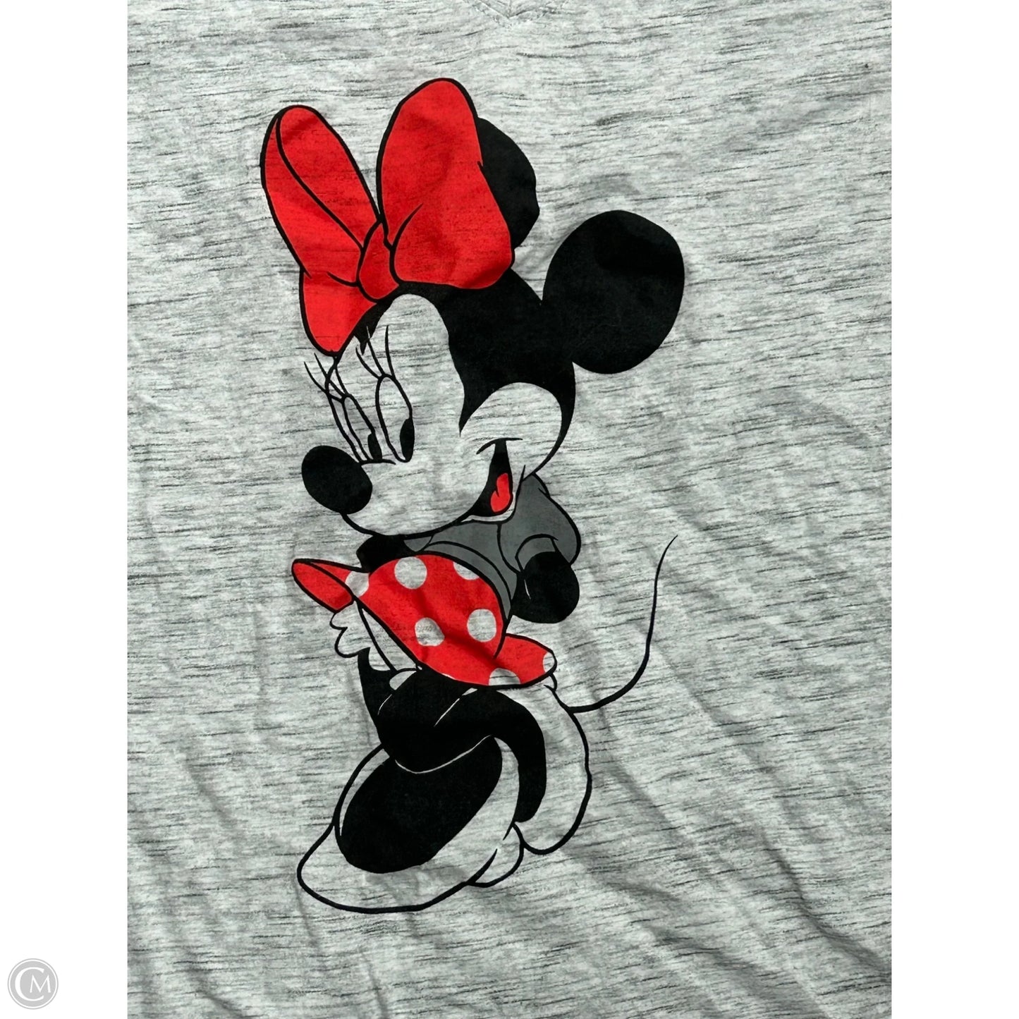 Top Short Sleeve By Disney In Grey, Size: L