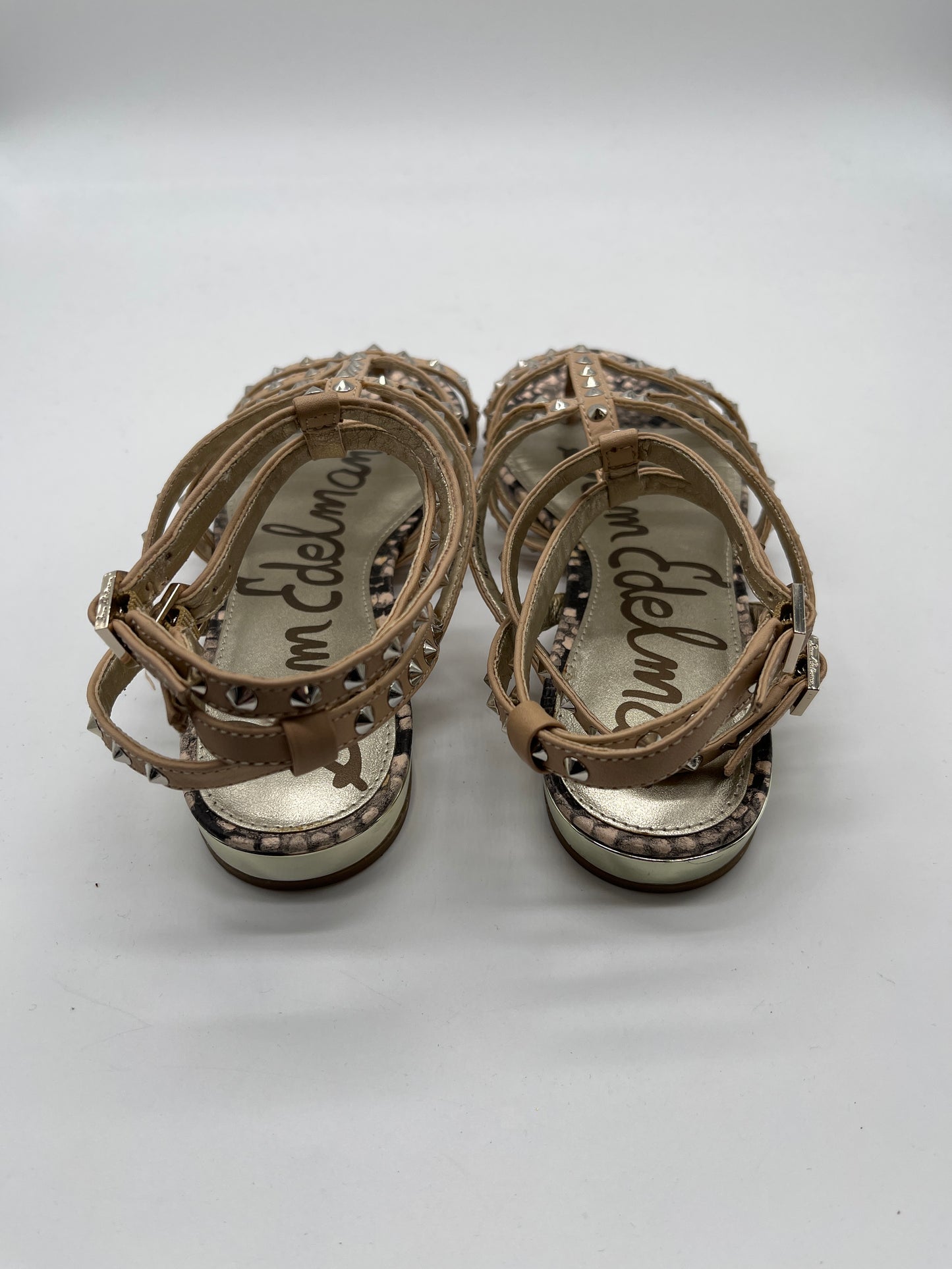 Snakeskin Print Sandals Flats Sam Edelman, Size 8