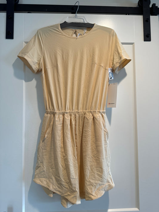 Athletic Dress By Lululemon In Tan, Size: M