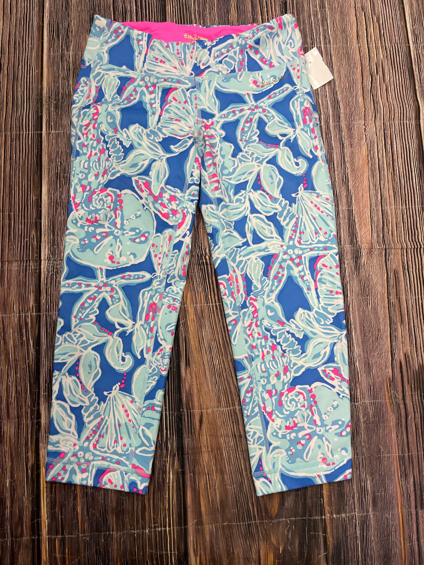 Athletic Leggings Capris By Lilly Pulitzer In Blue, Size: M