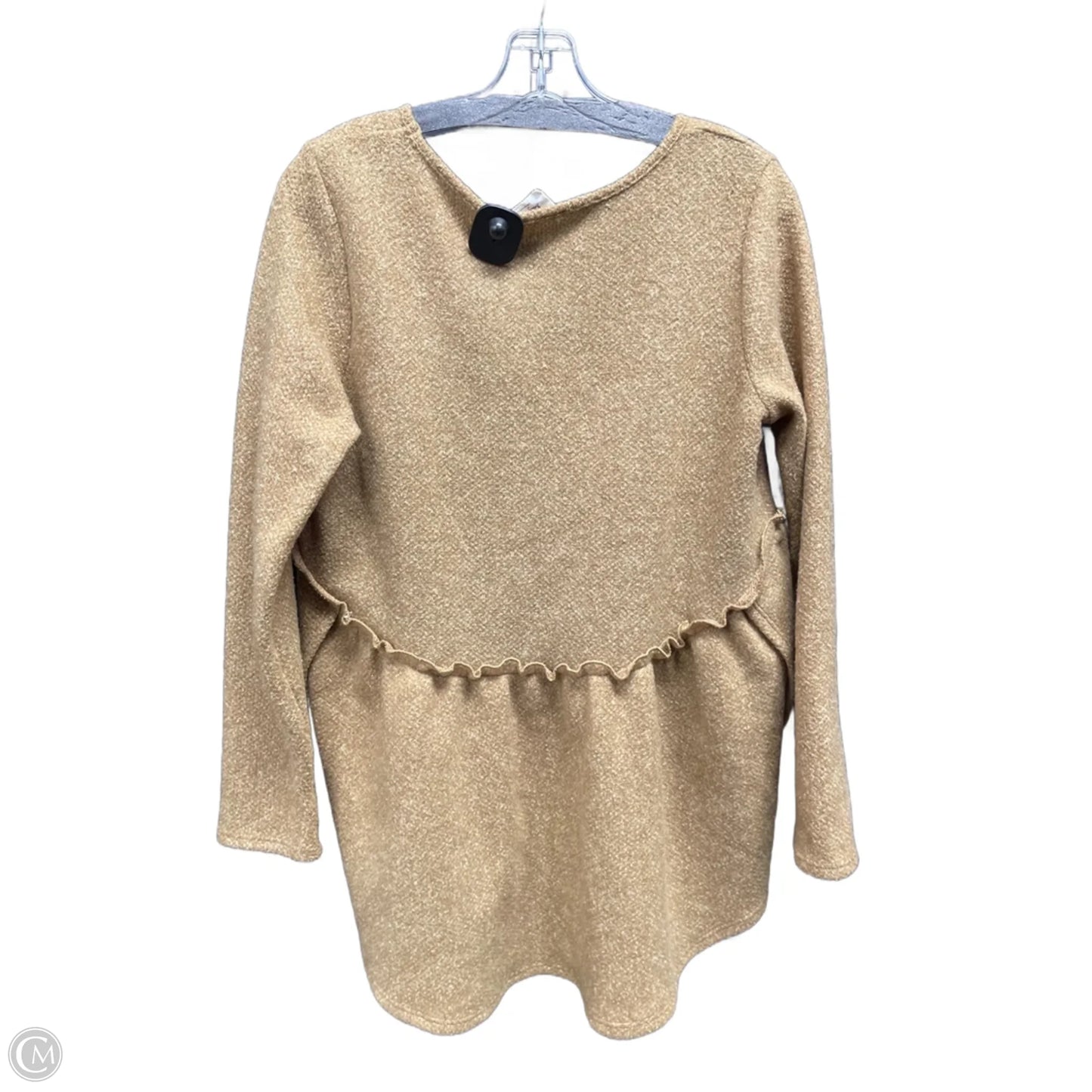 Top Long Sleeve By Clothes Mentor In Tan, Size: M