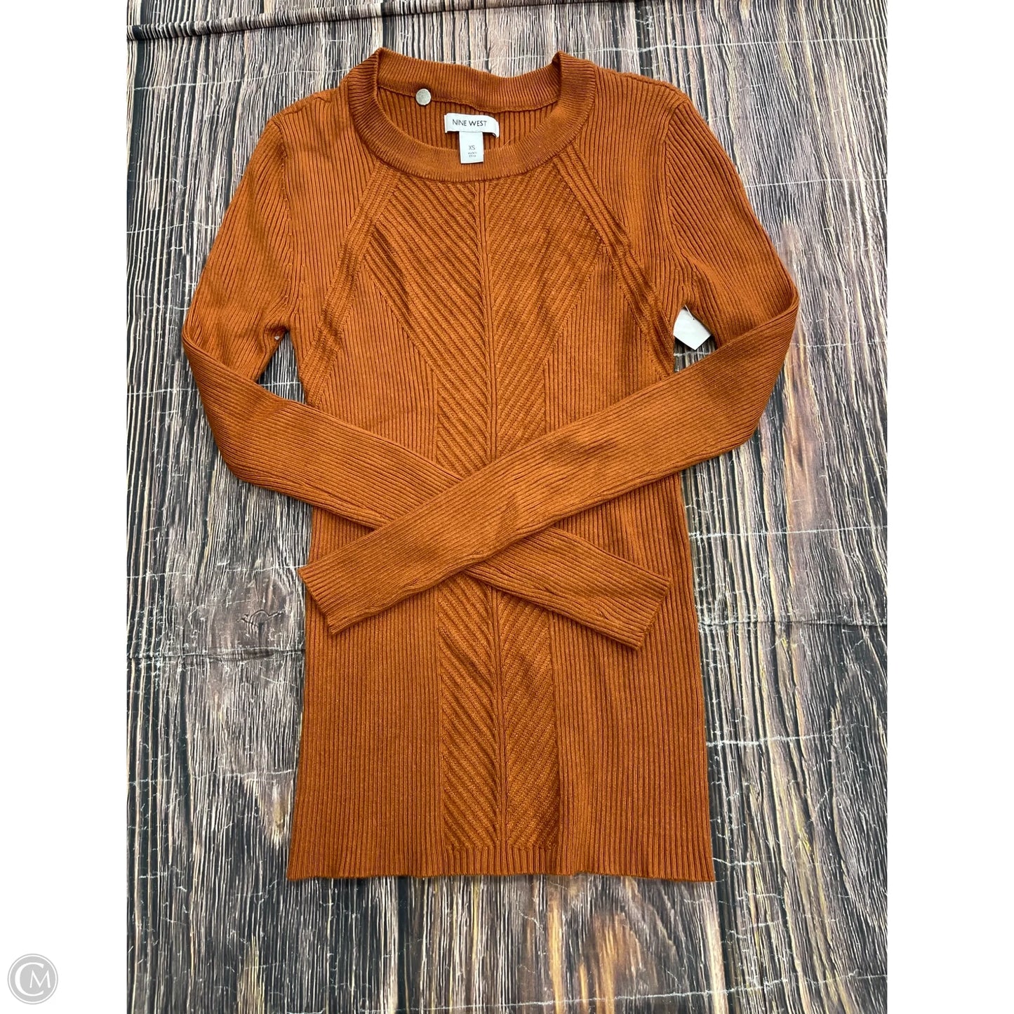 Sweater By Nine West In Orange, Size: Xs