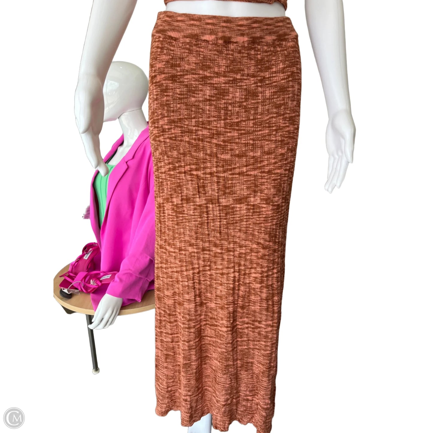 Skirt Set 2pc By Cmb In Orange, Size: M
