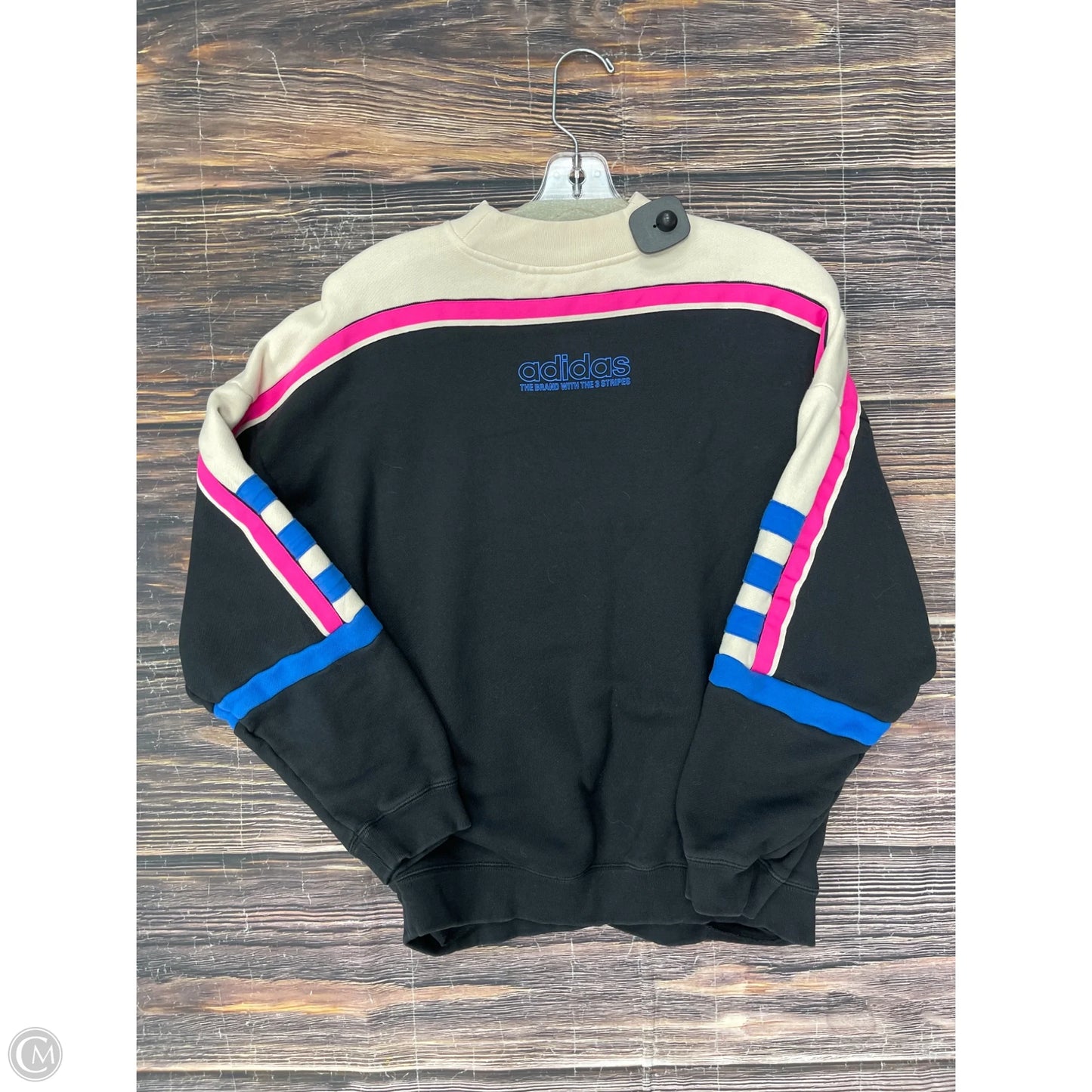 Sweatshirt Crewneck By Adidas In Black, Size: S