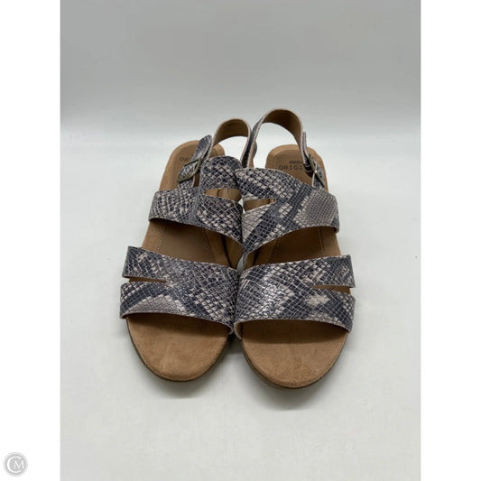 Sandals Heels Block By Earth Origins In Snakeskin Print, Size: 9.5