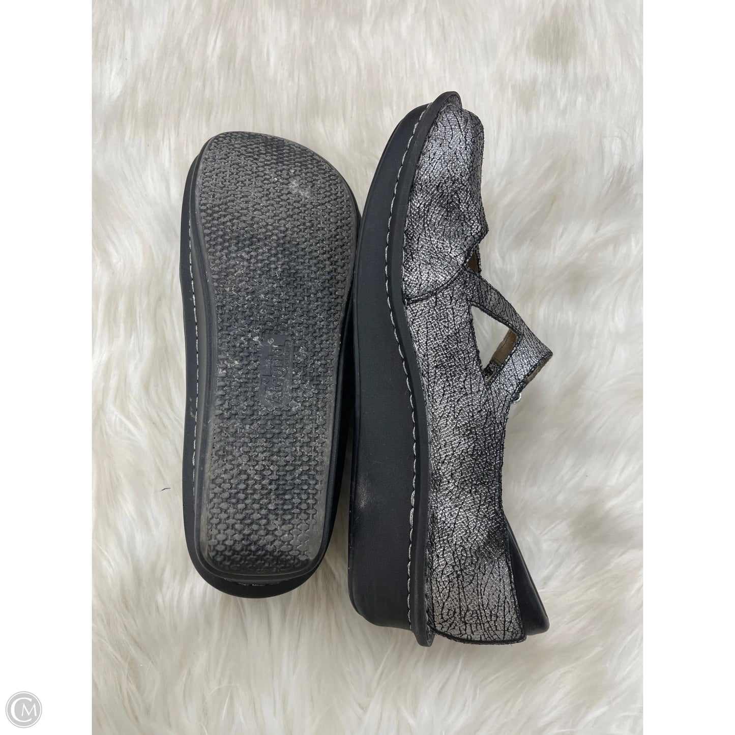 Shoes Flats By Alegria In Silver, Size: 10.5