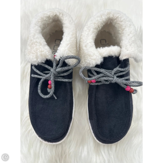 Boots Ankle Flats By Hey Dude In Black, Size: 8
