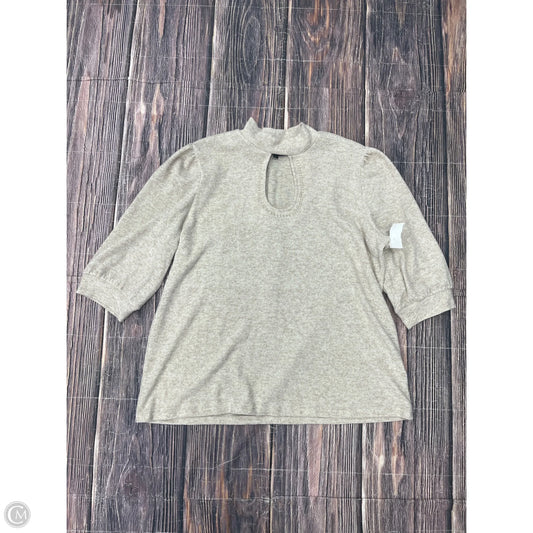 Sweater Short Sleeve By Clothes Mentor In Tan, Size: 2x