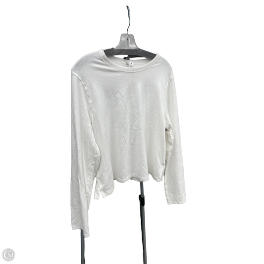 Athletic Top Long Sleeve Crewneck By Lululemon In White, Size: 12