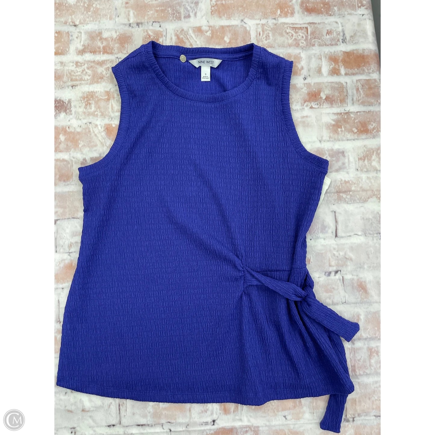 Top Sleeveless By Nine West In Blue, Size: S