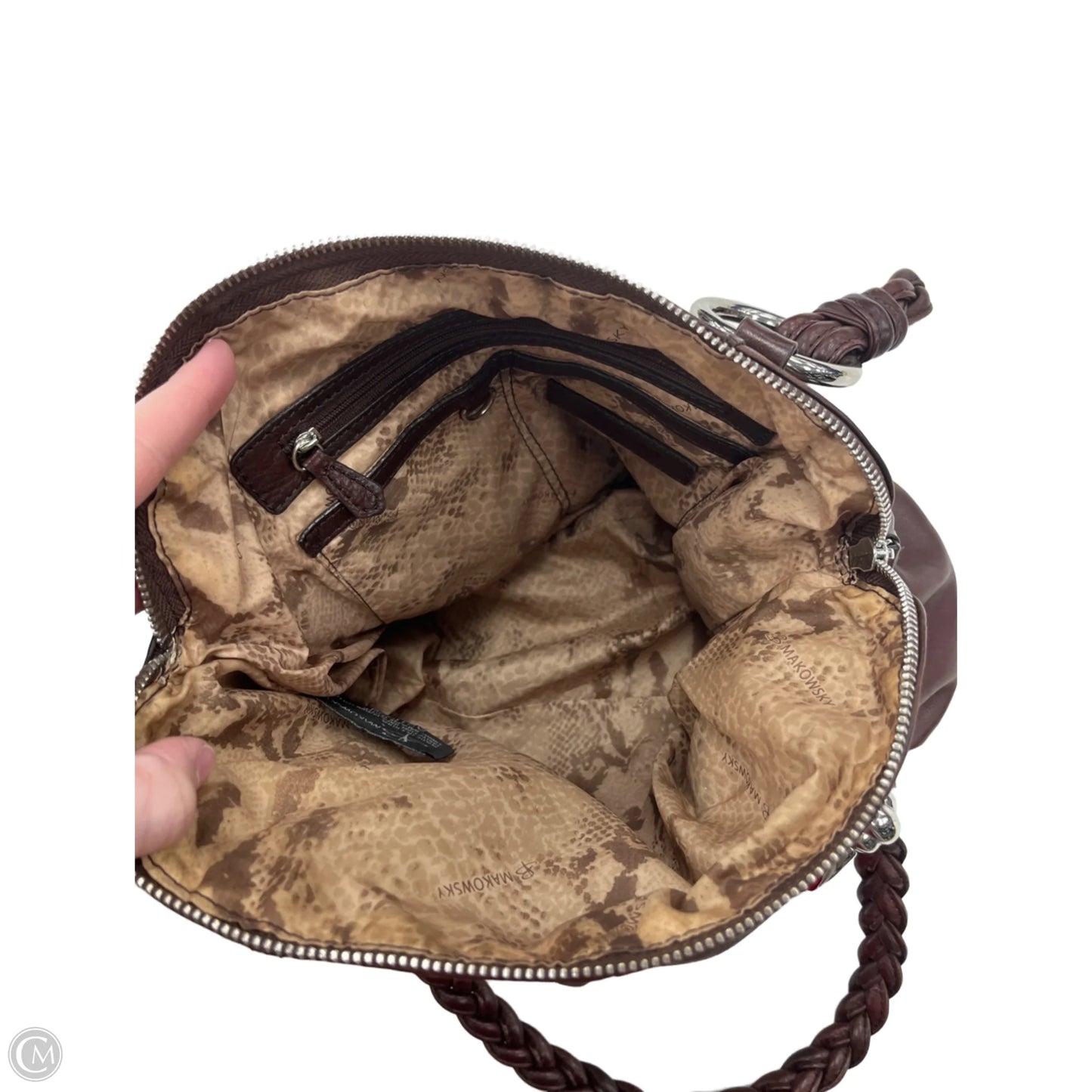 Handbag Leather By B. Makowsky, Size: Large