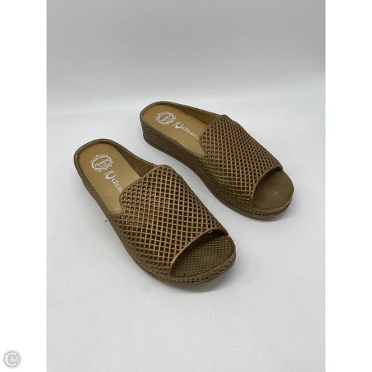 Sandals Heels Wedge By Jeffery Campbell In Gold, Size: 9